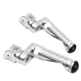 Clcrfpfg78m25simprosicc7w292 Fireriderworld Mpro 1 Inch Riser Silver Front Foot Pegs For Triumph Daytona 600 02 03