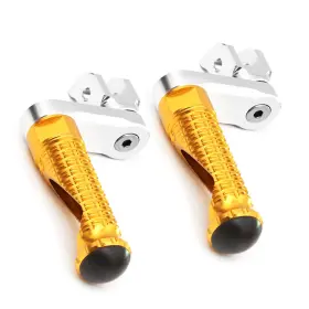 Clcrfpfg96m40simprogdcc7w358 Fireriderworld Mpro 1.5 Inch Riser Gold Front Foot Pegs For Yamaha Yzf R3 15 16 17 18