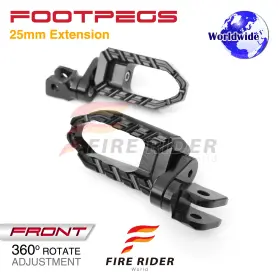 F-fpa03024mmbkp04bk105001a010 Fireriderworld For Harley Davidson Breakout 18-21 Buzz 1 Inch Riser Rider Touring Foot Pegs