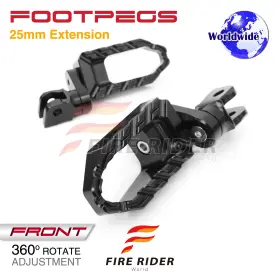 F-fpa22024mmbkp04bk105001a014 Fireriderworld For Ducati Sport 750 All Year Buzz 1 Inch Riser Rider Touring Foot Pegs