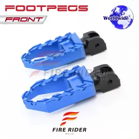 Mffrfpfg102bkp04bumffsn123001 Fireriderworld Buzz Touring Front Wide Foot Pegs Blue For Xvs125 Drag Star 00 01 02 03 04