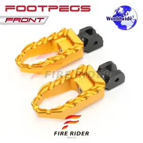 Mffrfpfg102bkp04gdmffsn123004 Fireriderworld Buzz Touring Front Wide Foot Pegs Gold For Xvs650 Drag Star 07 08 09 10 11 12