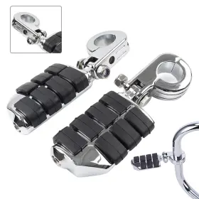 Flashbuyeasy 412000269040 1-1/4 Inch Highway Bar Footpeg Foot Pegs Mount For Harley Touring Road Street Glide