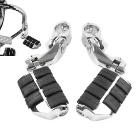 Flashbuyeasy 412000360938 1.25 Inch Adjustable Highway Short Angled Foot Pegs Footrest For Harley Engine Guard