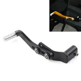 Flashbuyeasy 550749852656 Cnc Gear Shift Lever Footrest Pedal Foot Rest Shifter Aluminum Black Universal