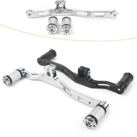 Flashbuyeasy 550753334933 Front &rear Gear Shifter Lever For Harley Dyna 91-17 Fxd With Mid-control Motor