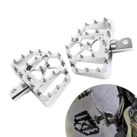 Flashbuyeasy 550753625208 Wide Foot Pegs Mx Style Floorboard Fit Harley Touring Sportster Softail Dyna