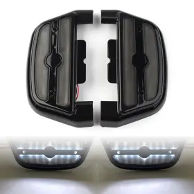 Flashbuyeasy 550753627653 Led Light Passenger Footboard Floorboard Cover For Harley Touring Road King Smok