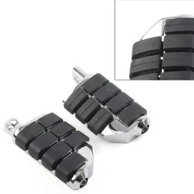 Flashbuyeasyusa 550735304909 32mm 1.25 Inch Male Foot Pegs Footrest Pedal Chrome For Harley Iron Xl 883 1200 Dyna