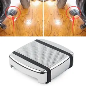 Flashbuyeasyusa 550744778418 Brake Pedal Pad Small Aluminum For Harley Fx Softail Models 1984-2017
