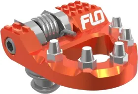 Flo Motorsports 850032805544 Folding Tip Brake Pedal Standard Replacement Orange