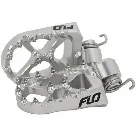 Low-795-4s Flo Motorsports Lowering Footpegs - Silver 10mm Down And Back Low-795-4s Flo Motorsports Lowering Footpegs - Silver 10mm Down And Back