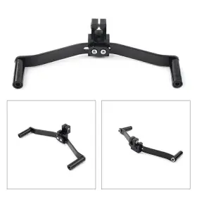 Fortodayy 550755710674 Dual Way Gear Shift Lever Footrest Pedal Shifter 21cm Black Universal Motorcycle