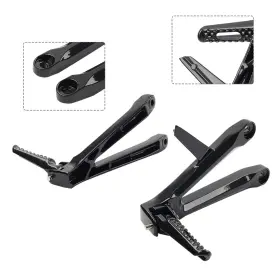Fortodayy 550756391377 Rear Passenger Footrests Footpegs Pegs Brackets For Honda Cbr600rr 05-06 Black