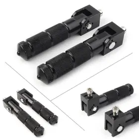 Fortodayyusa 550745496786 2pcs Cnc Foldable Foot Pegs Footrests Universal Fit Motorcycle Bike Rear Pedals