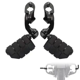 Fovplue 049500284800 1.25 Inch Highway Footpegsshort Angled Adjustable Pegs With Mounts For Harle
