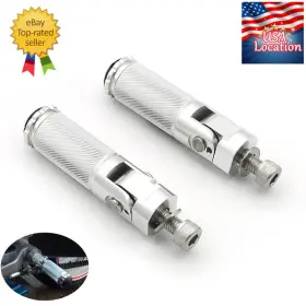 Fx-djz-es-211231-1-72 Fxcnc 8mm Universal Foldable Cnc Rearset Footrests Footpegs Foot Pegs Pedal Silver