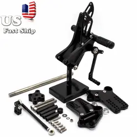 Fx-jt-duke390-1117-r1j-210429 Fxcnc Cnc Rearsets Footrests Foot Pegs For Duke 125 200 390 2011-2017 2012 2013 Black