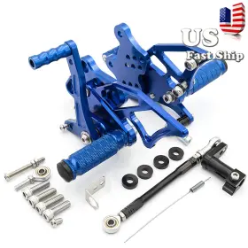 Fx-jt-r3-15-16-r1j-200819-4 Fxcnc For Yamaha Cnc Blue Motorcycle Rearset Footpegs Pedals Mt-25 2015-2024 2023 2021