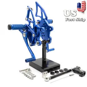 Fx-jt-r3-15-16-r1j-250118-m-1 Fxcnc For Yamaha Yzf R3 2014-2024 2023 Cnc Adjustable Rearset Footpegs Footrest Blue