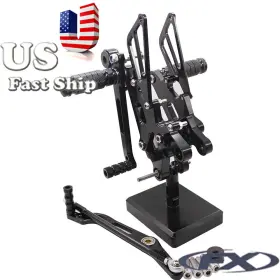 15-rzm4j-190419-1 Fxcnc Fx-jt-r6-06/15-rzm4j-190419-1 Usa For Yamaha Yzf R6 Cnc Foot Pegs Rearset Rest 2006-2012 2013 2014 Black