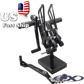15-rzm4j-200210-1 Fxcnc Fx-jt-r6-06/15-rzm4j-200210-1 Fit Yamaha Yzf R6 2006 2007 2008-2014 Black Rearsets Footrests Foot Pegs Pedals