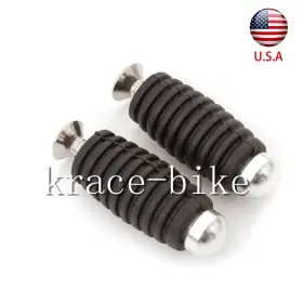 Fxcnc Fx-jz-ks-211122-m-89 Small Rubber Motorcycle Footrests Footpegs Universal Cnc Modify Foot Pegs Silver