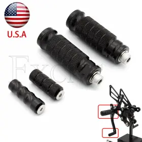 Fx-jzxk-ks-220622-1 Fxcnc Black Cnc Rear Set Footrests Footpegs Foot Pegs Universal Modify Motorcycle