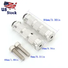 Fx-jzxk-rzm2j-180811-z-2 Fxcnc Us Silver Cnc Motorcycle Footrests Footpegs Foot Rests Peg Rear Pedals Universal