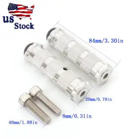 Fx-jzxk-yswe-191206-2-6 Fxcnc Motorcycle Silver Footpeg Rider Foot Rest Pegs Set Rearset Pedal Bike Universal