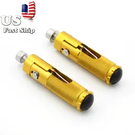 Fx-zdjd-177-rzm4j-210218-1 Fxcnc Gold Universal Motor Foldable Footpegs Rider Foot Pedals Front Mounts