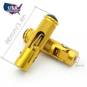 Fx-zdjd-rzm2e-201211-m-1811 Fxcnc Us Cnc Folding 8mm Motorcycle Rearset Rear Set Pedal Footrest Footpegs Gold Pair Fx-zdjd-rzm2e-201211-m-1811 Fxcnc Us Cnc Folding 8mm Motorcycle Rearset Rear Set Pedal Footrest Footpegs Gold Pair