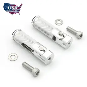 Fx-zdjd-rzm2e-201211-m-1814 Fxcnc Us Aluminum Folding Motorcycle Silver Rearsets Footrest Foot Peg Pedal M8 Bolt