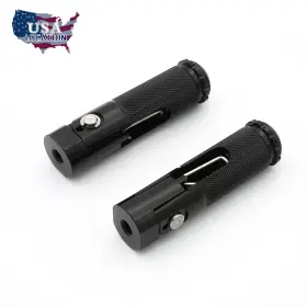 Fx-zdjd-rzm2e-210929-m-8 Fxcnc Cnc Folding Rearset Rear Sets Pedal Footrest Footpegs Black Pair Universal 8mm