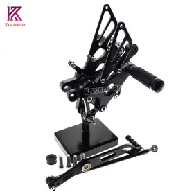 Kr-yyc-147-krace-210602-08 Fxcnc For Yamaha Yzf R6 2006-2020 Cnc Footpegs Rearset Rear Set Pedals Foot Pegs Black