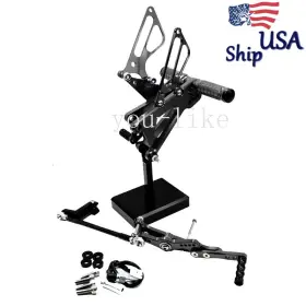 12-r4j-250211-1 Fxcnc Racing Fx-jt-675r-06/12-r4j-250211-1 Cnc Black Rearset Footrest Foot Pegs For Triumph Daytona 675 2011 2012-2013 Set