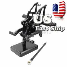 K1-rzm4j-251025-1 Fxcnc Racing Fx-jt--k1-rzm4j-251025-1 Cnc Black Front Rearset Footrest Footpegs Fit Kawasaki Ninja 300/250 2013-2017
