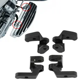 Geminiauto-usus 550754365875 Front Driver Floorboard Relocation Brackets Black Fit Harley Touring Road Glide