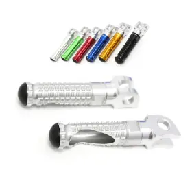 Fpfg64simproxxxgsuspn260 Gstar Mpro Silver Cnc Front Foot Pegs Fit Suzuki Gsx-s750 17 18 19 20 21 22