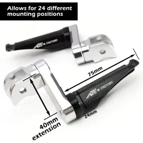 G4usfpfg37m40simfpxxx0168 Guidestaronline31 Mfp 40mm Adjustable Red Front Foot Pegs For Honda Cbr300r 15 16 17 18 19 20