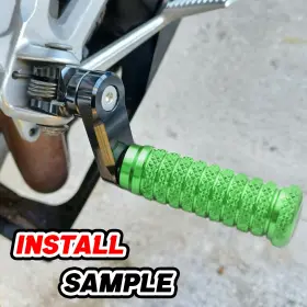 Usg5fpfg4440mmbkpolexxx199 Guidestaronline67 Green Pole 40mm Lowering Front Foot Pegs For Kawasaki Ninja 250r 08 09 10