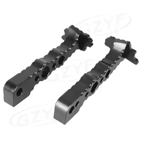 Gzyf 310004114673 Pair Black Rear Footpegs Footrest Fit Suzuki Hayabusa Gsx1300r 2008-2017 2009 10