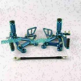 Gzyf 550746906048 Rearset Rear Set Footpegs For Kawasaki Ninja Zx6r 2003 2004 Blue Gp Shift