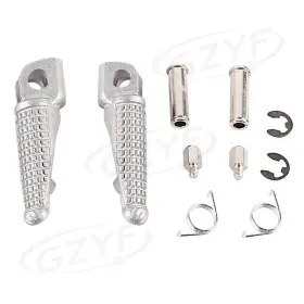 Gzyf 665897383973 Pair Front Footrest Foot Peg Assembly For Kawasaki Z1000 07-2013 Z750 Silver