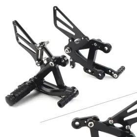 Gzyf 698632436245 For Kawasaki Ninja Zx6r 03 04 Black 1set Motorcycle Rear Rearsets Foot Peg Pedal