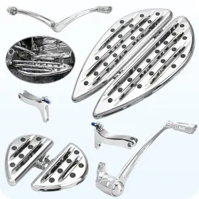 Al-sm-1042-cd Happy-motor Cnc Floorboards Brake Shift Levers For Harley Touring Road King Glide 2014-up