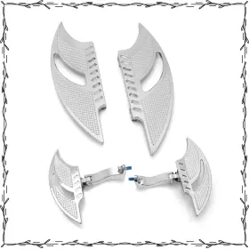 Al-sm-1699-cd Happy-motor Chrome Blade Driver/passenger Floorboards For Harley Softail Slim/touring