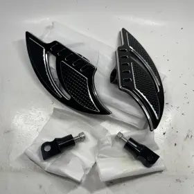 Gw-sm-1692-bk Happy-motor Tomahawk Passenger Floorboards For Harley Touring Flhx Peg Dyna Sportster Xl