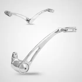 Gw-sm-1853-chrome Happy-motor Chromed Gauge Shift Peg And Billet Shifter For Harley 14-up Flt Touring Models