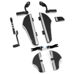 S2-sm-2207-bk Happy-motor Defiance Road Glide Floorboards Shifter Lever Highway Footrest For Harley Bagger